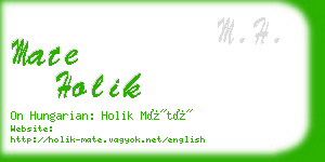mate holik business card